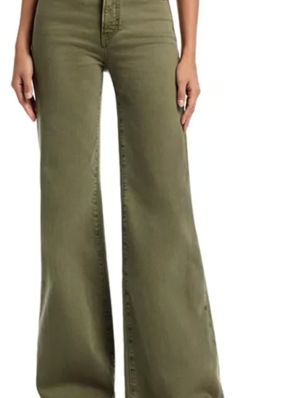 Veronica Beard Taylor Wide Leg Jeans 25 Green High Rise Relaxed NWT
